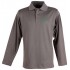 Victory Plus Long Sleeve Polo (Charcoal) with green logo